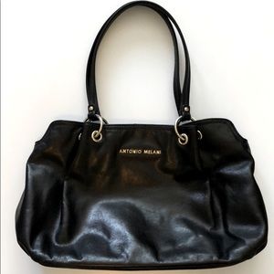 Antonio Melani Black Genuine Leather Purse